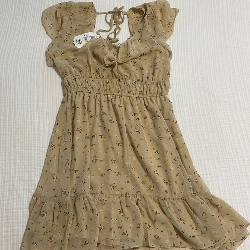 Brand New Altar’d State Tan Floral Dress